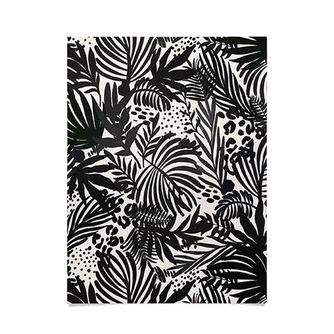 Marta Barragan Camarasa Wild abstract jungle on black Poster
