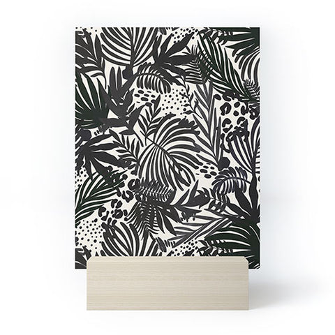 Marta Barragan Camarasa Wild abstract jungle on black Mini Art Print