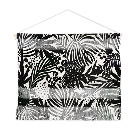 Marta Barragan Camarasa Wild abstract jungle on black Wall Hanging Landscape