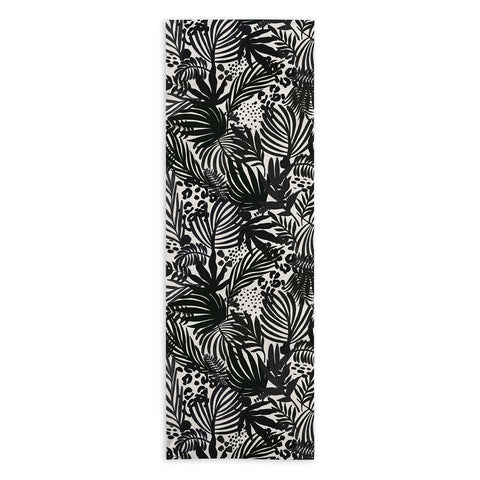 Marta Barragan Camarasa Wild abstract jungle on black Yoga Towel
