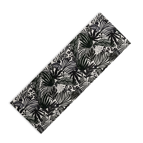Marta Barragan Camarasa Wild abstract jungle on black Yoga Mat