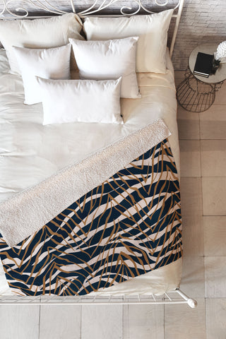 Marta Barragan Camarasa Wild animal skin D02 Fleece Throw Blanket