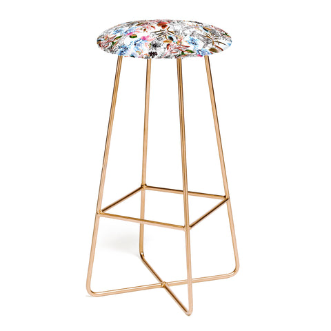 Marta Barragan Camarasa Wild bloom in the meadow Bar Stool