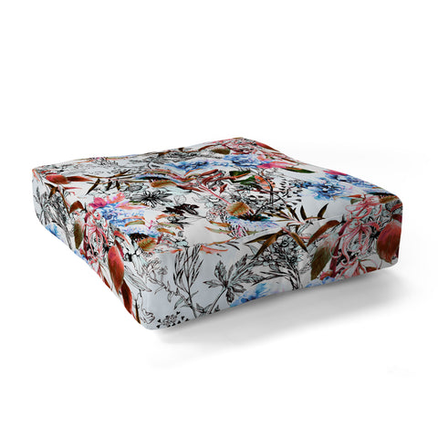 Marta Barragan Camarasa Wild bloom in the meadow Floor Pillow Square