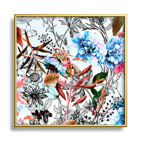 Marta Barragan Camarasa Wild bloom in the meadow Square Metal Framed Art Print