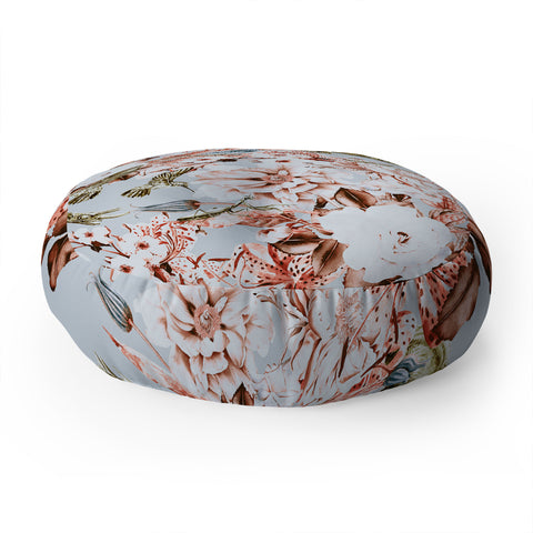 Marta Barragan Camarasa Wild botanical garden I Floor Pillow Round