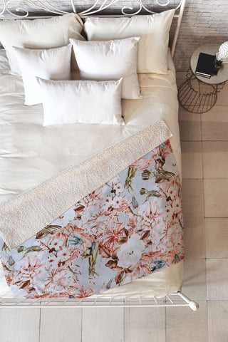 Marta Barragan Camarasa Wild botanical garden I Fleece Throw Blanket