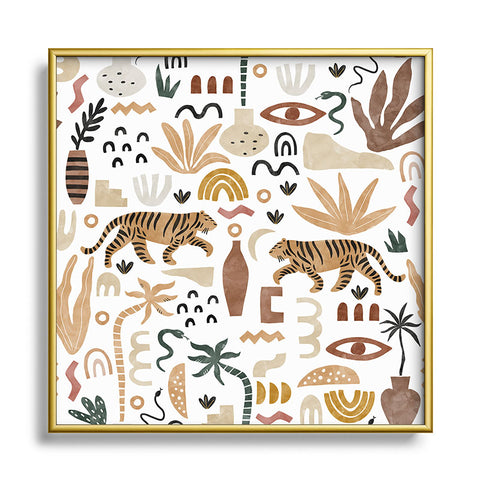 Marta Barragan Camarasa Wild Desert Shapes II Square Metal Framed Art Print