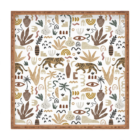 Marta Barragan Camarasa Wild Desert Shapes II Square Tray