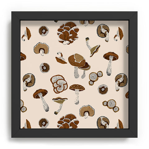Marta Barragan Camarasa Wild forest mushrooms 2 Recessed Framing Square