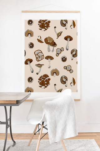 Marta Barragan Camarasa Wild forest mushrooms 2 Art Print And Hanger