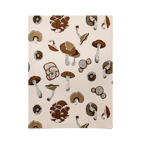 Marta Barragan Camarasa Wild forest mushrooms 2 Poster