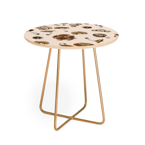 Marta Barragan Camarasa Wild forest mushrooms 2 Round Side Table
