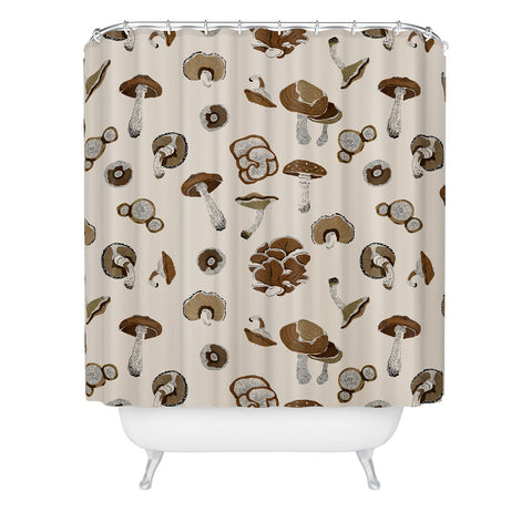 Marta Barragan Camarasa Wild forest mushrooms 2 Shower Curtain