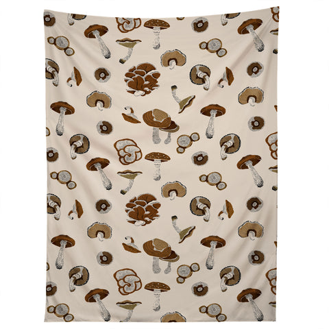 Marta Barragan Camarasa Wild forest mushrooms 2 Tapestry