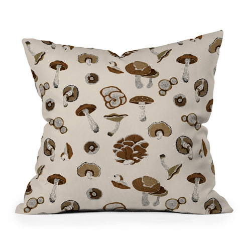 Marta Barragan Camarasa Wild forest mushrooms 2 Throw Pillow