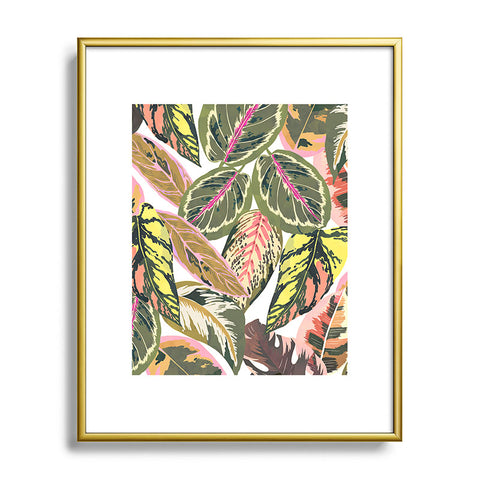 Marta Barragan Camarasa Wild jungle botanical leaves 6 Metal Framed Art Print