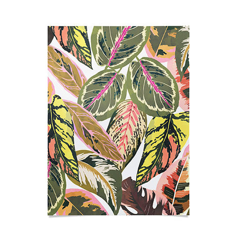 Marta Barragan Camarasa Wild jungle botanical leaves 6 Poster