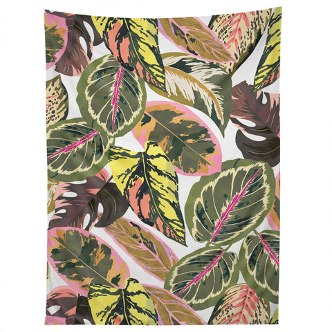 Marta Barragan Camarasa Wild jungle botanical leaves 6 Tapestry