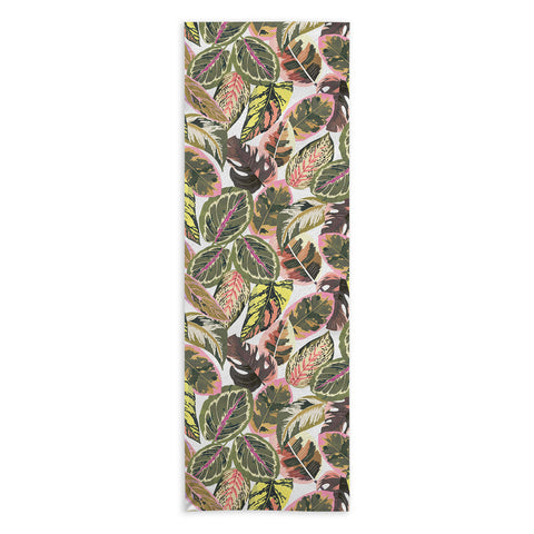 Marta Barragan Camarasa Wild jungle botanical leaves 6 Yoga Towel