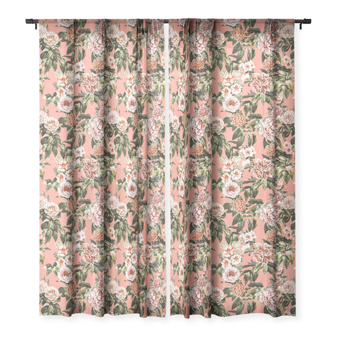 Marta Barragan Camarasa Wild rose meadow blooming Sheer Window Curtain