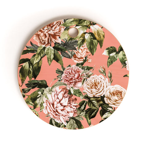 Marta Barragan Camarasa Wild rose meadow blooming Cutting Board Round