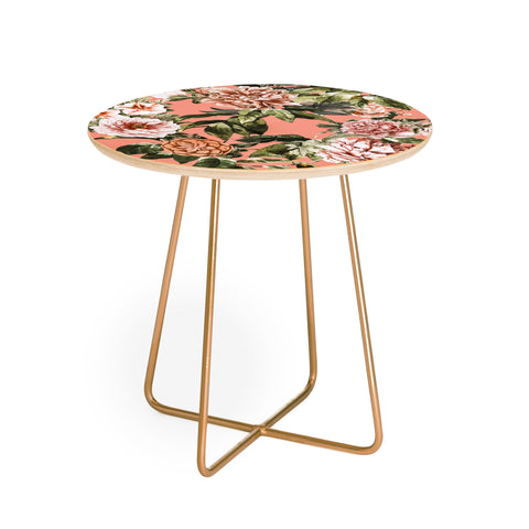 Marta Barragan Camarasa Wild rose meadow blooming Round Side Table