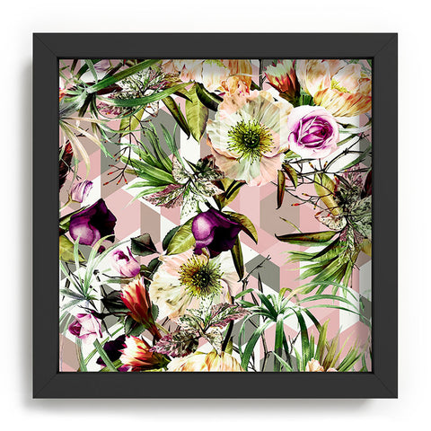 Marta Barragan Camarasa Wild vintage bloom in geometric Recessed Framing Square