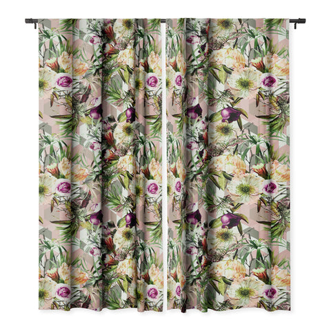 Marta Barragan Camarasa Wild vintage bloom in geometric Blackout Non Repeat