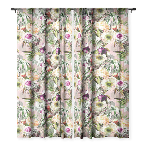 Marta Barragan Camarasa Wild vintage bloom in geometric Sheer Non Repeat