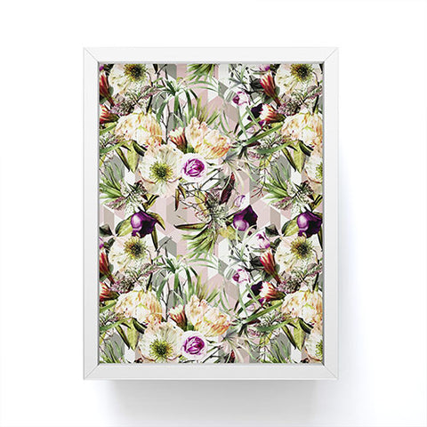 Marta Barragan Camarasa Wild vintage bloom in geometric Framed Mini Art Print