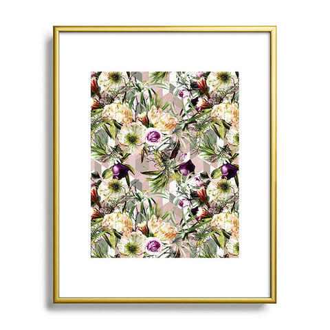 Marta Barragan Camarasa Wild vintage bloom in geometric Metal Framed Art Print