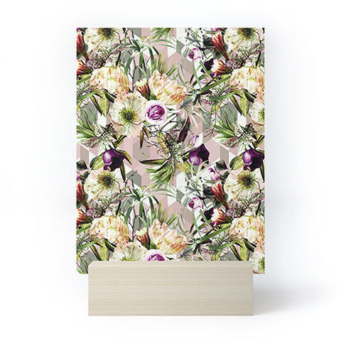 Marta Barragan Camarasa Wild vintage bloom in geometric Mini Art Print