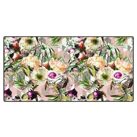 Marta Barragan Camarasa Wild vintage bloom in geometric Desk Mat