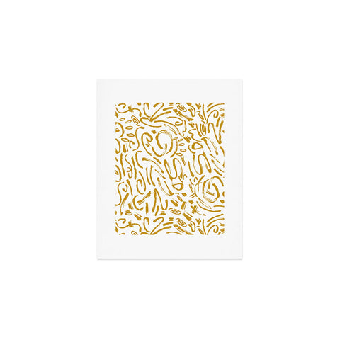 Marta Barragan Camarasa Wildness abstract brushstrokes Art Print