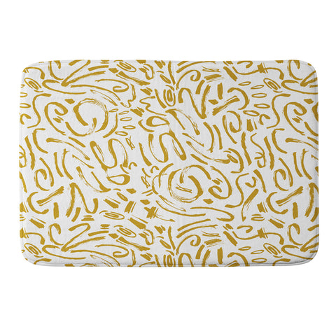 Marta Barragan Camarasa Wildness abstract brushstrokes Memory Foam Bath Mat
