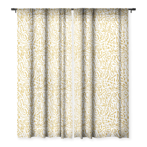 Marta Barragan Camarasa Wildness abstract brushstrokes Sheer Window Curtain