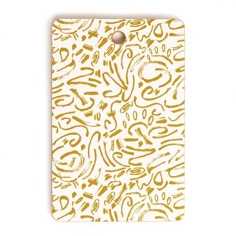 Marta Barragan Camarasa Wildness abstract brushstrokes Cutting Board Rectangle