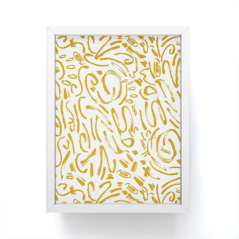 Marta Barragan Camarasa Wildness abstract brushstrokes Framed Mini Art Print