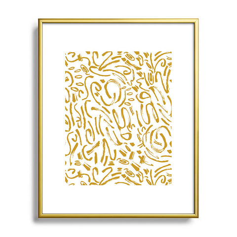 Marta Barragan Camarasa Wildness abstract brushstrokes Metal Framed Art Print