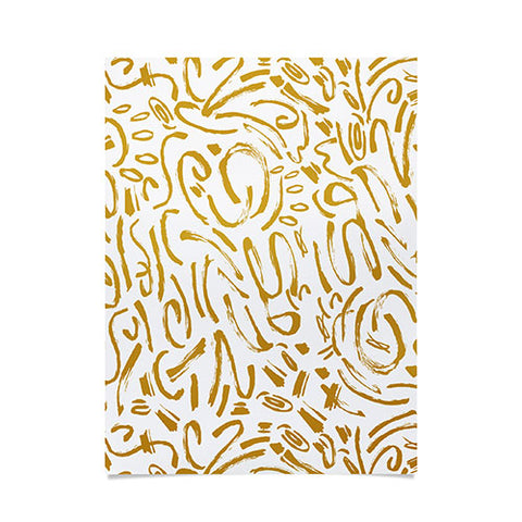 Marta Barragan Camarasa Wildness abstract brushstrokes Poster