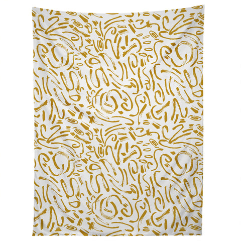 Marta Barragan Camarasa Wildness abstract brushstrokes Tapestry
