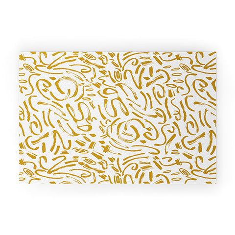 Marta Barragan Camarasa Wildness abstract brushstrokes Welcome Mat