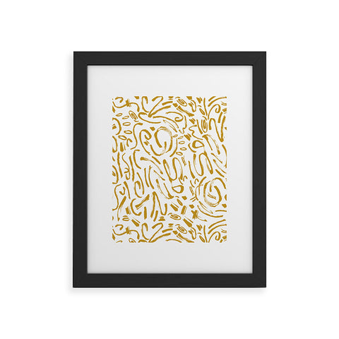 Marta Barragan Camarasa Wildness abstract brushstrokes Framed Art Print