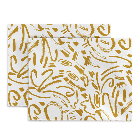 Marta Barragan Camarasa Wildness abstract brushstrokes Placemat