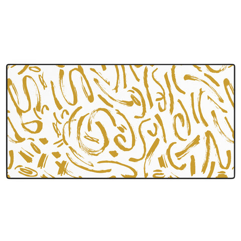 Marta Barragan Camarasa Wildness abstract brushstrokes Desk Mat