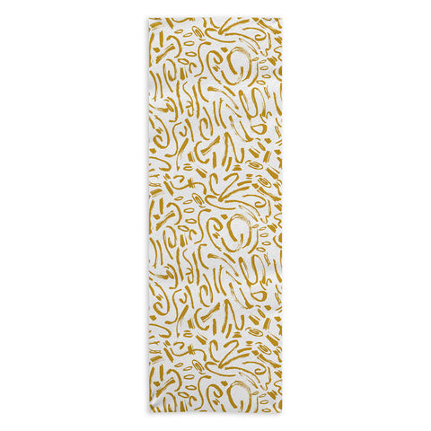 Marta Barragan Camarasa Wildness abstract brushstrokes Yoga Towel