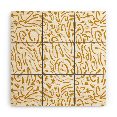 Marta Barragan Camarasa Wildness abstract brushstrokes Wood Wall Mural