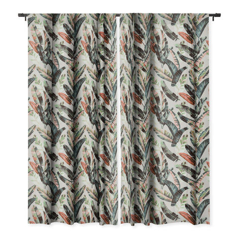 Marta Barragan Camarasa Winter palm trees Blackout Window Curtain