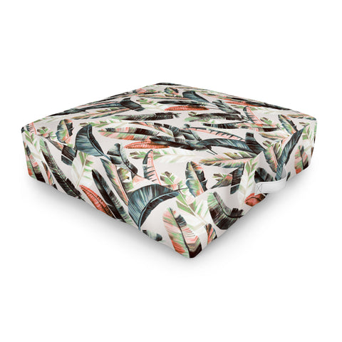 Marta Barragan Camarasa Winter palm trees Outdoor Floor Cushion